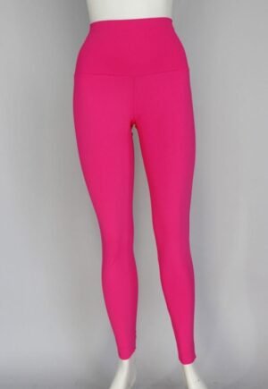 A85d. Licra/Malla Rosa Mexicano Talle Alto Control Abdomen