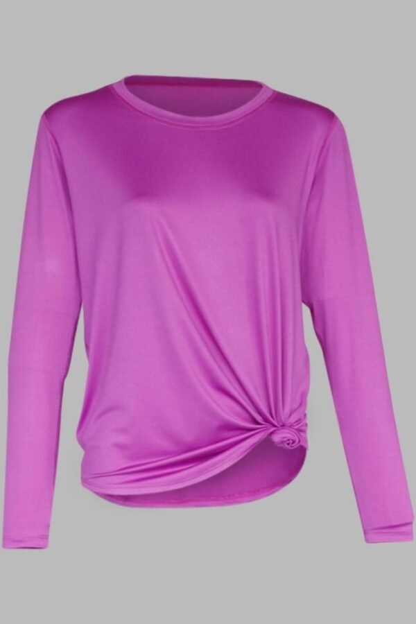 C41*. Playera Oversize Morada Manga Larga