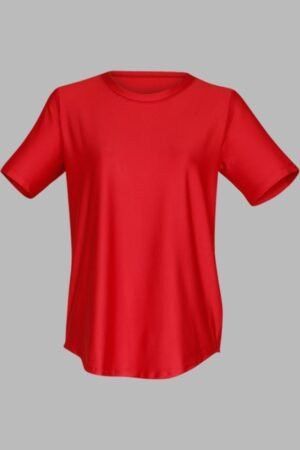Playera Oversize Roja Manga Corta