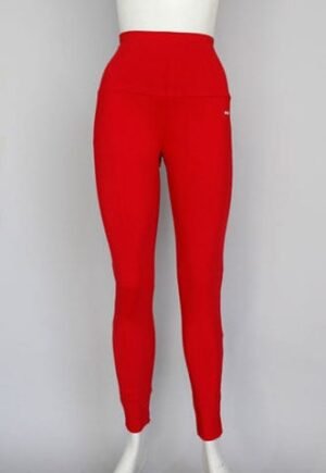 A85b*. Legging/Malla Roja Pretina Ancha Control Abdomen
