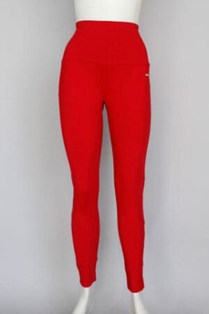 A85b*. Legging/Malla Roja Pretina Ancha Control Abdomen