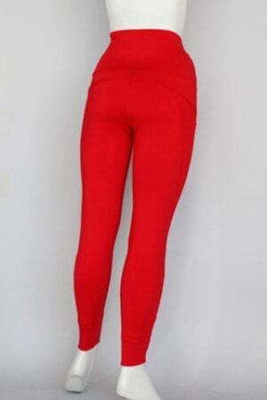 A85b*. Legging/Malla Roja Pretina Ancha Control Abdomen