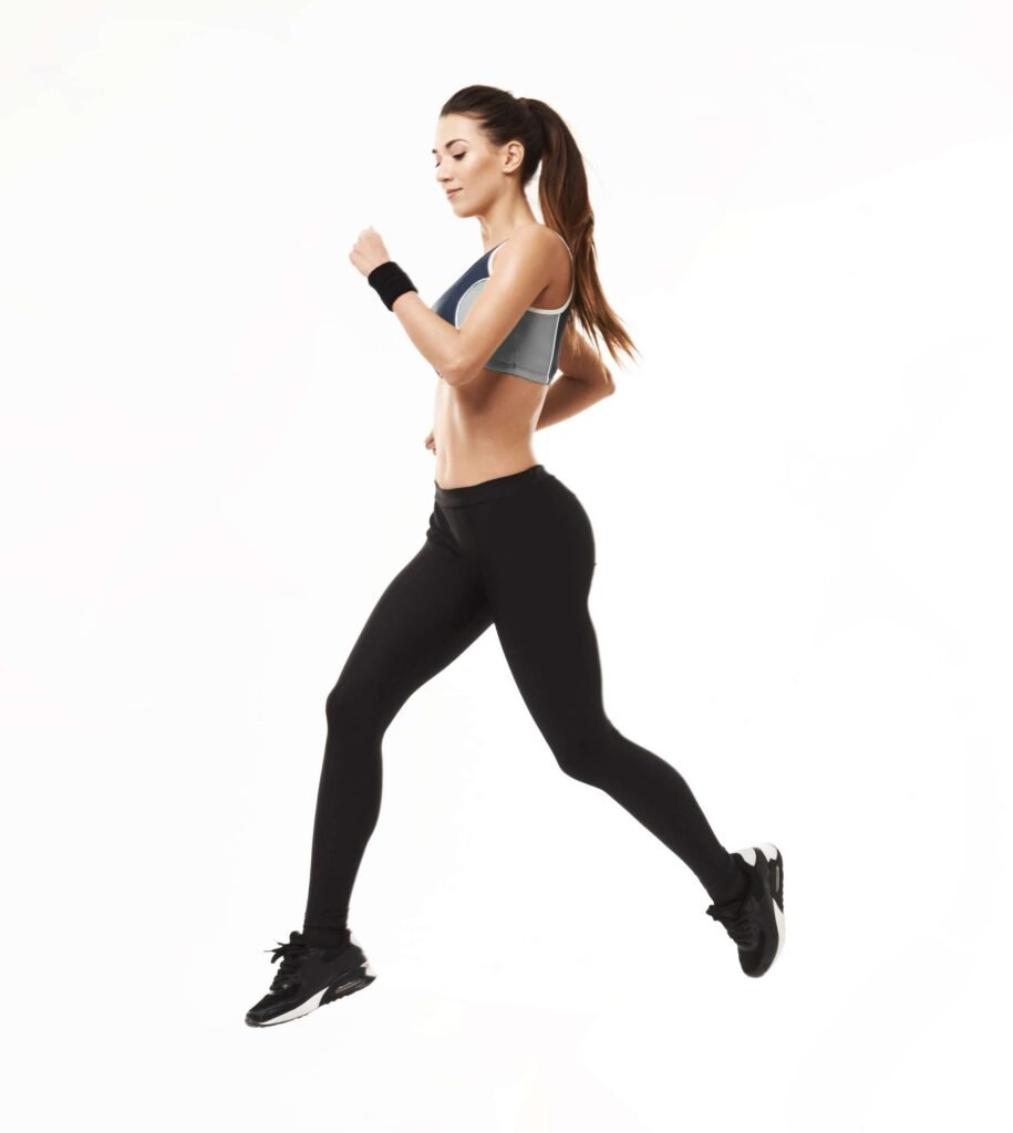 Mujer usando leggins deportivos