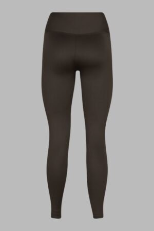 malla deportiva talle alto sin costuras laterales color negro.