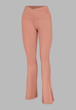 A176*. Legging Palo de Rosa. Pretina en "V" Talle Alto con Abertura lateral
